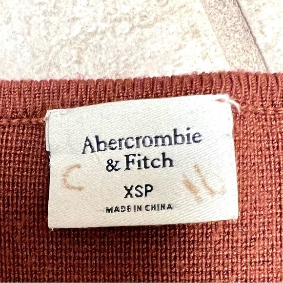 Abercrombie & Fitch-Long-Sleeve Half-Zip Mini Sweater Dress-Size: XSP Rusty. - Picture 8 of 12